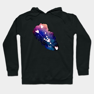 Taurus Constellation in Rose Quartz - Star Signs and Birth Stones Hoodie